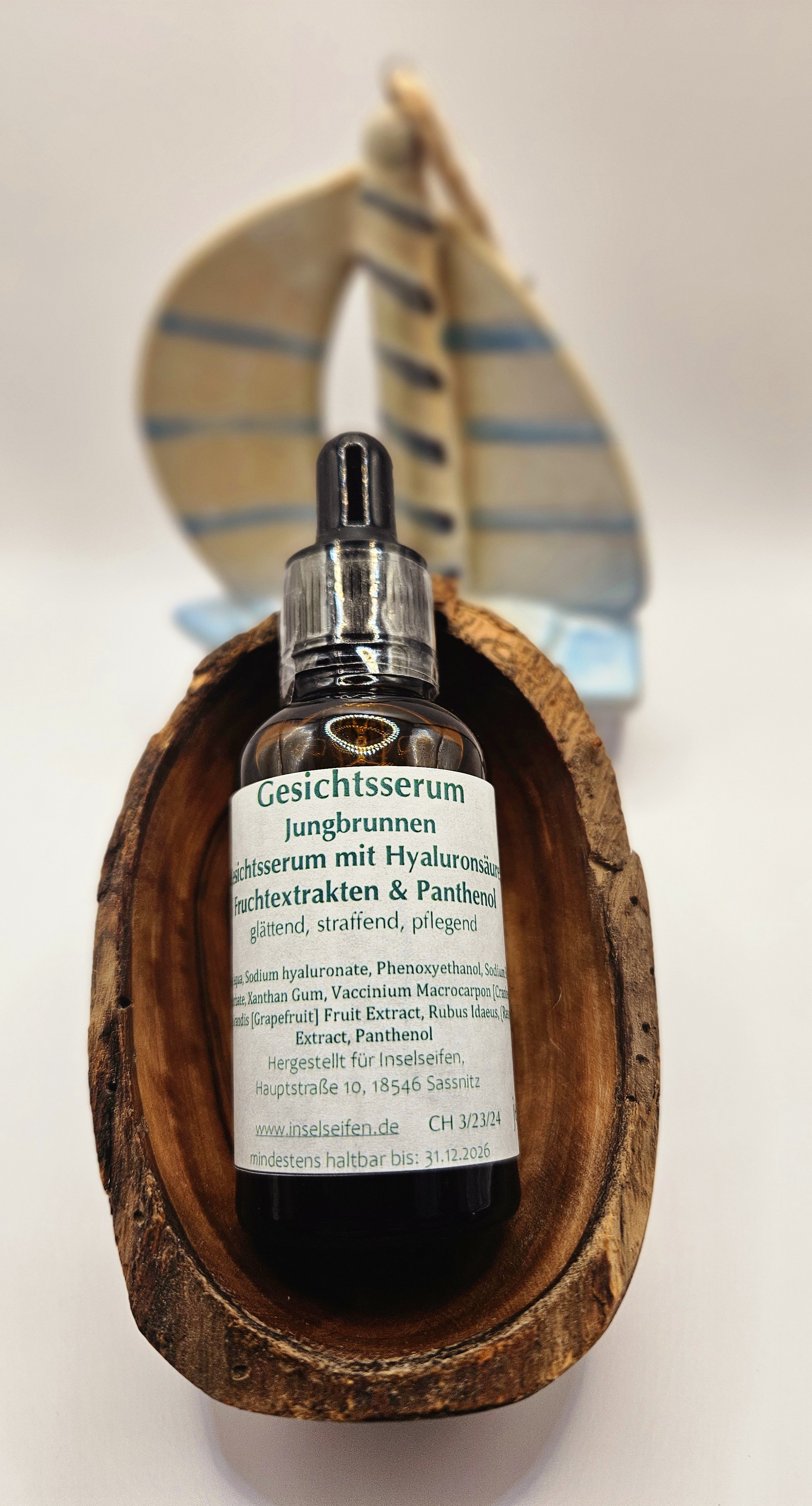 Gesichtsserum Jungbrunnen mit Hyaluronsäure, Fruchtextrakten & Panthenol